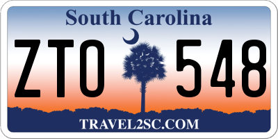 SC license plate ZTO548