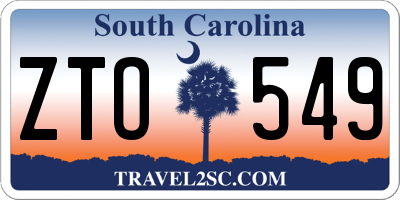 SC license plate ZTO549