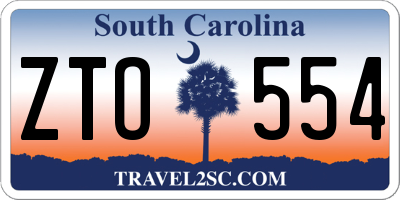 SC license plate ZTO554