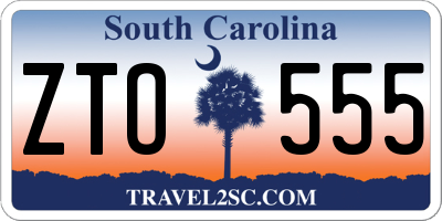 SC license plate ZTO555