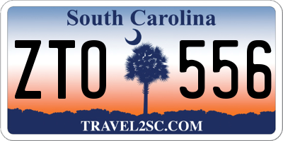 SC license plate ZTO556