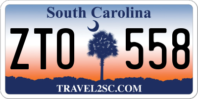 SC license plate ZTO558