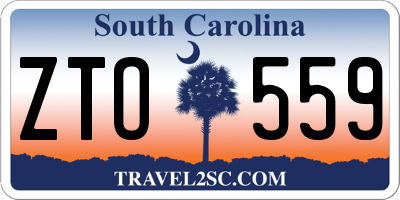 SC license plate ZTO559