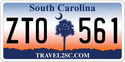 SC license plate ZTO561