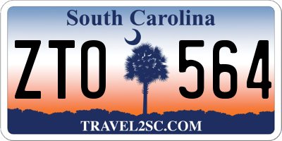 SC license plate ZTO564