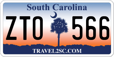 SC license plate ZTO566