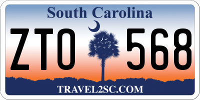 SC license plate ZTO568