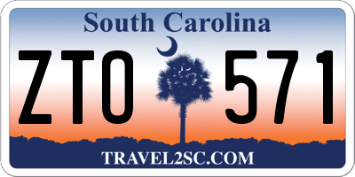 SC license plate ZTO571