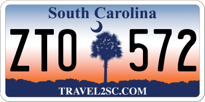 SC license plate ZTO572