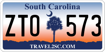 SC license plate ZTO573
