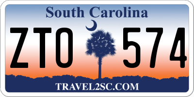 SC license plate ZTO574