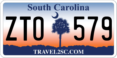 SC license plate ZTO579