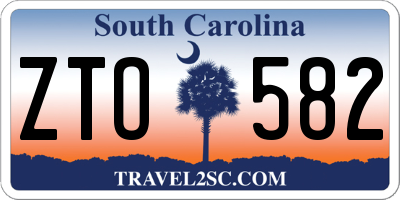 SC license plate ZTO582