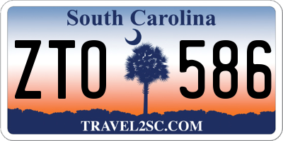 SC license plate ZTO586