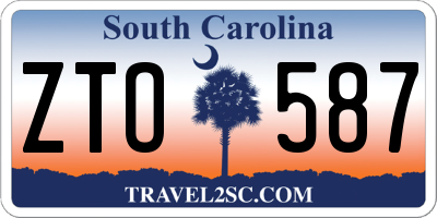 SC license plate ZTO587