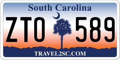SC license plate ZTO589