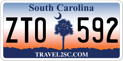 SC license plate ZTO592