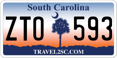 SC license plate ZTO593