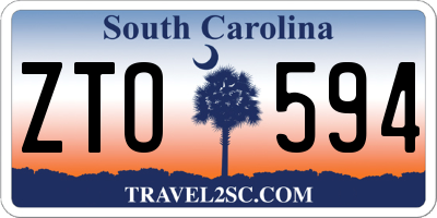 SC license plate ZTO594