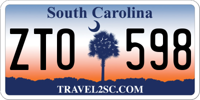 SC license plate ZTO598