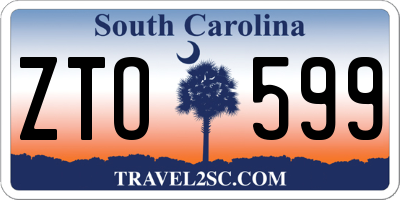 SC license plate ZTO599