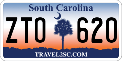SC license plate ZTO620
