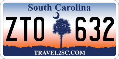 SC license plate ZTO632
