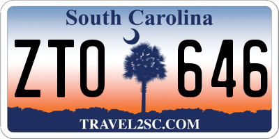 SC license plate ZTO646