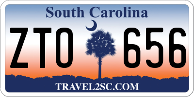 SC license plate ZTO656