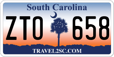 SC license plate ZTO658