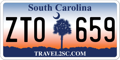 SC license plate ZTO659