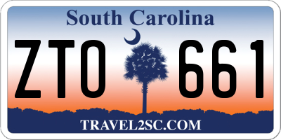 SC license plate ZTO661