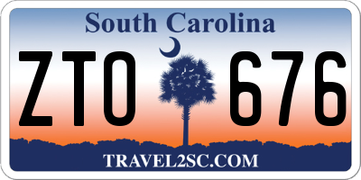 SC license plate ZTO676