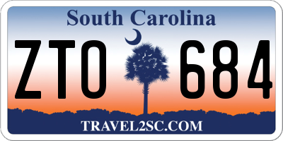 SC license plate ZTO684