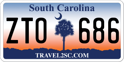 SC license plate ZTO686