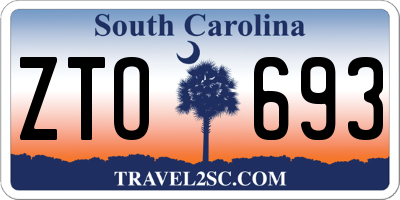 SC license plate ZTO693