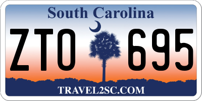 SC license plate ZTO695