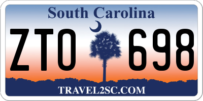 SC license plate ZTO698