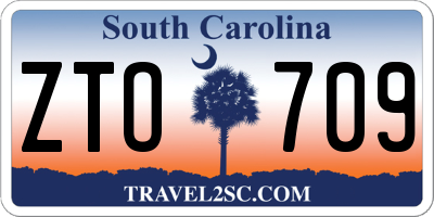 SC license plate ZTO709