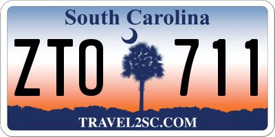 SC license plate ZTO711