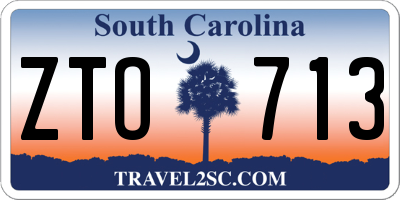SC license plate ZTO713
