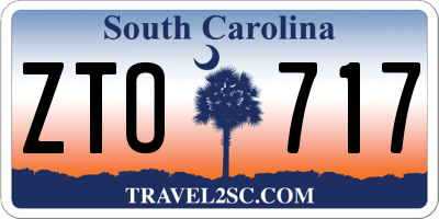 SC license plate ZTO717