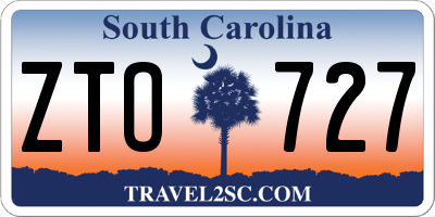SC license plate ZTO727