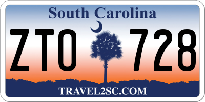 SC license plate ZTO728