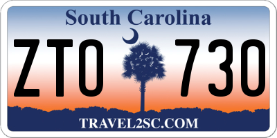 SC license plate ZTO730