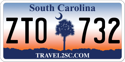 SC license plate ZTO732