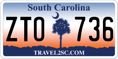 SC license plate ZTO736