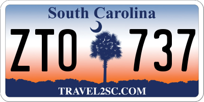 SC license plate ZTO737