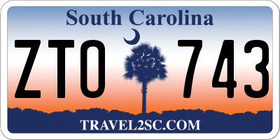 SC license plate ZTO743
