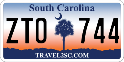 SC license plate ZTO744